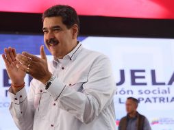 Fotografía cedida por la oficina de Prensa del Palacio de Miraflores donde se observa al presidente Nicolás Maduro participar en un acto de Gobierno, en Caracas. EFE/Presidencia