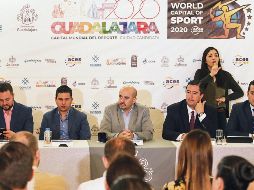 Ismael del Toro (centro), alcalde tapatío, encabezó el evento donde se confirmó el reconocimiento para la ciudad. ESPECIAL/Comude Guadalajara