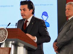 Zoé Robledo, Director General del Instituto Mexicano del Seguro Social, participa en la conferencia de prensa matutina del Presidente López Obrador. NTX/J. Lira