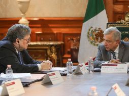 La reunión entre López Obrador y Barr en Palacio Nacional duró poco menos de dos horas. TWITTER/@lopezobrador_