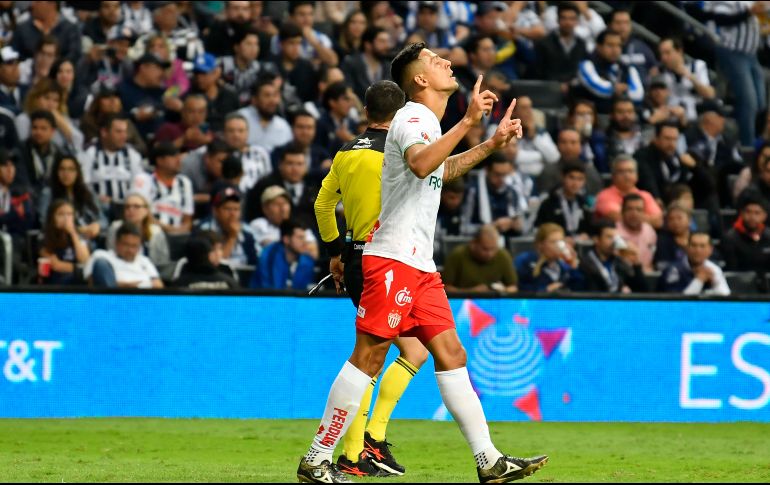 Quiroga anotó el único tanto para el Necaxa en el duelo de ida ante Rayados. Imago7