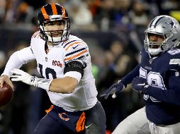 Mitchell Trubisky (#10) terminó con tres pases de anotación para llevar a los Bears a la victoria. AFP/J. Daniel