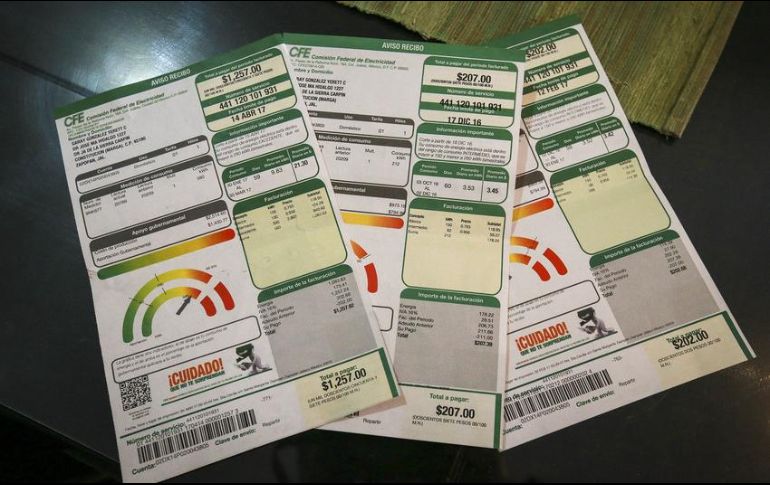 A través de internet te decimos cómo descargar tu recibo de luz. EL INFORMADOR/ARCHIVO