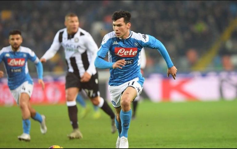 Hirving Lozano jugó durante 62 minutos pero no pudo anotar. TWITTER / @sscnapoliES