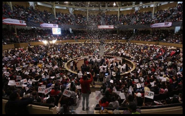 La asamblea de este domingo en Aguascalientes. FACEBOOK/Redes Sociales Progresistas
