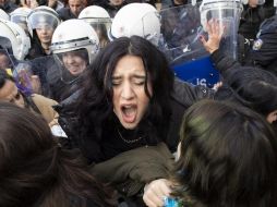 Esta no es la primera vez que las autoridades turcas reprimen una protesta feminista. EPA