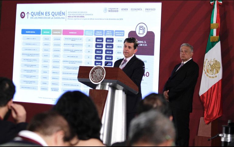 Ricardo Sheffield, titular de Profeco, presenta la distribución de costos y márgenes de ganancia de gasolinas y gas LP durante el 