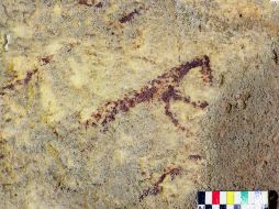 La representación puede ser la prueba más antigua de la habilidad de nuestra especie para imaginar “la existencia de seres supernaturales”. AFP / Griffith Univerity