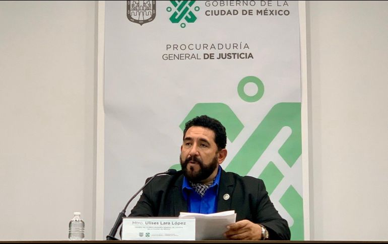 El vocero Ulises Lara detalla avances sobre el caso en conferencia de prensa. @PGJDF_CDMX