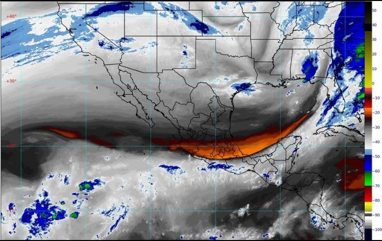 Pronostican chubascos dispersos en zonas de Veracruz, Oaxaca, Chiapas, Tabasco y Quintana Roo. ESPECIAL/CONAGUA