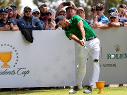 El golfista tamaulipeco ha dejado buenas sensaciones con su participación en la Presidents Cup, que se celebra en Melbourne, Australia. AFP/S. Baker