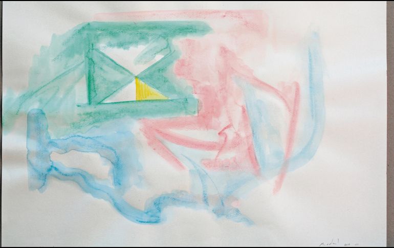 Ilustración. Acuarela sobre papel. Título: “Mapa del nacimiento de un río en torno a Leonardo”. CORTESÍA