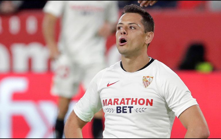 El delantero mexicano no anota en España desde el pasado 27 de octubre. EFE / J. Muñoz