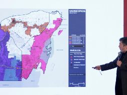 Rogelio Jiménez Pons, director general de Fonatur detalló que el Gobierno Federal prevé iniciar los trabajos de licitación para construir el Tren Maya la primera semana de enero. NTX / R. Solís