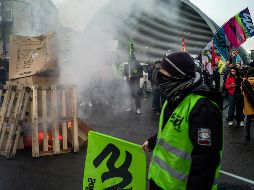 Los sindicatos franceses mantienen el pulso con el Gobierno de Macron. EFE/Y. Valat