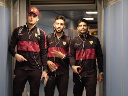 Los dirigidos por Julen Lopetegui viajaron ayer a La Coruña. TWITTER/@sevillafc