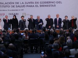 López Obrador encabezó la ceremonia de Instalación de la Junta de Gobierno del Instituto de Salud para el Bienestar. NTX/I. Hernández