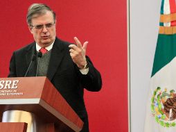 Marcelo Ebrard aseguró que con el tratado se termina una etapa de incertidumbre. NOTIMEX/J. Lira