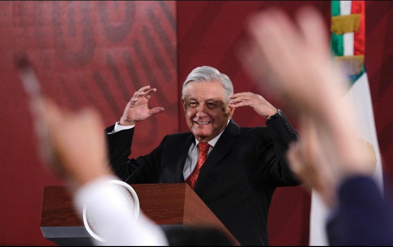 López Obrador pidió a los empresarios que acudan a Palacio Nacional a denunciar a posibles extorsionadores que se aprovechen de la nueva legislación. NTX / A. Guzmán