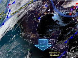 El frente frío 25 ingresará al noroeste del país en el transcurso de este martes. ESPECIAL/CONAGUA