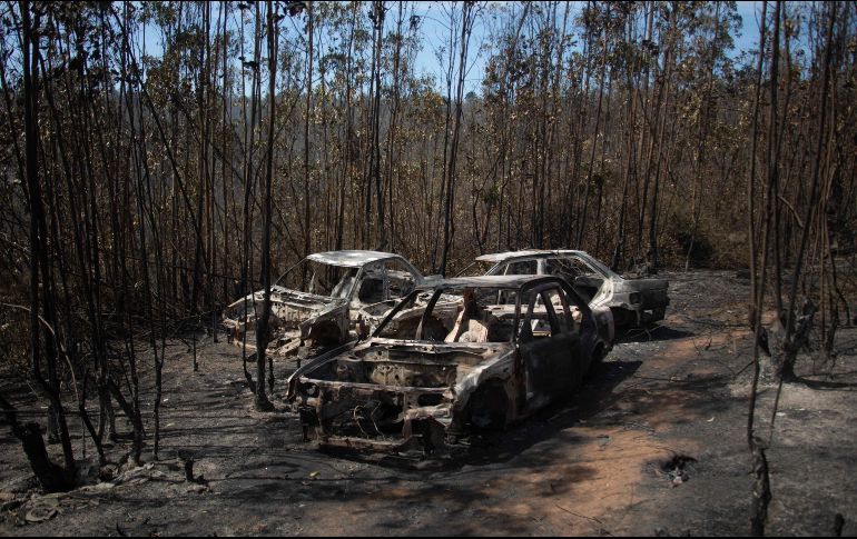 Informan que 25 brigadas forestales civiles y militares, 12 unidades de bomberos, siete aviones cisterna y de observación y 11 helicópteros combaten las llamas. AFP/P. Rojas