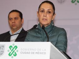 Conferencia de prensa de Claudia Sheinbaum y Fadlala Akabani Hneide, secretario de Desarrollo Económico, para dar a conocer la revisión de las instalaciones eléctricas en los mercados. NTX/G. Durán