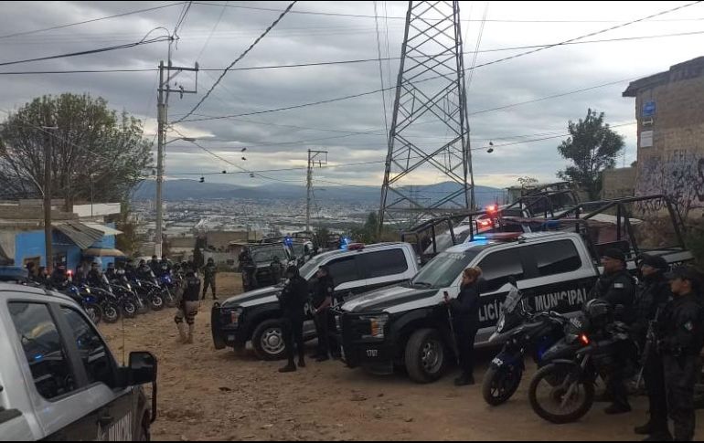 Los policías trabajarán en conjunto con la Guardia Nacional y elementos de Protección Civil y Bomberos. ESPECIAL/Policía de Tlaquepaque