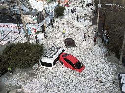 Una atípica granizada entre los sucesos y catástrofes que marcaron el 2019. AFP