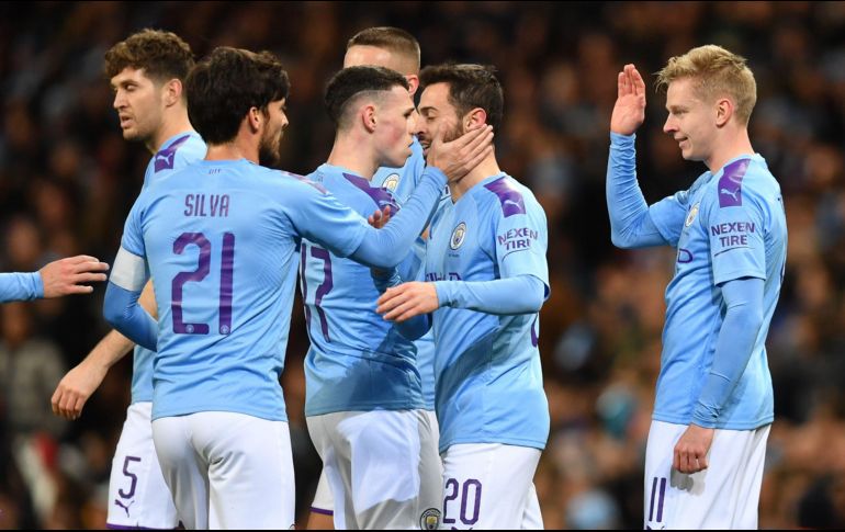 Manchester City pudo cumplir con los pronósticos. AFP / P. Ellis