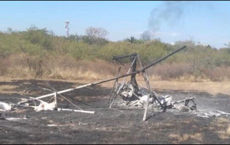 En el ultraligero viajaban dos personas, Félix Alberto y un hombre identificado como Mauricio N, el cual resultó lesionado. ESPECIAL
