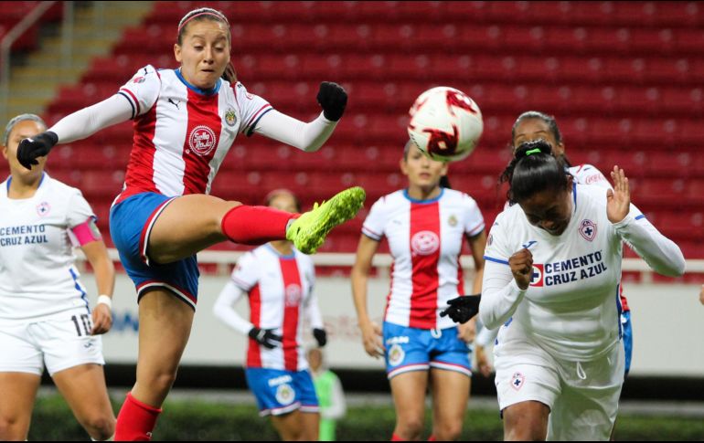 Kistal Soto puso en ventaja a las Chivas al minuto 47, mas la Máquina consiguió el empate. IMAGO7/F. Meza