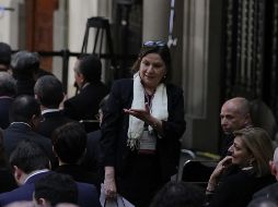 Martha Bárcena Coqui, embajadora de México en Estados Unidos, durante la 31 reunión de embajadores y cónsules en Palacio Nacional. NTX/M. González