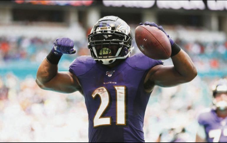 Destacado. Ingram está en su primera campaña como jugador de los Ravens. AFP