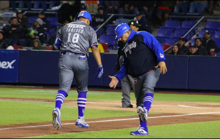 Isaac Paredes produjo tres de las carreras de Obregón. TWITTER/@yaquis_oficial
