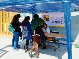 Las mesas de denuncia fueron instaladas en las preparatorias 7 y 9 y la Facultad de Filosofía y Letras. ESPECIAL