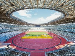 Estadio olímpico. En este moderno escenario se realizarán las ceremonias de Inauguración y Clausura de los Juegos Olímpicos de 2020 en la capital japonesa. TWITTER/@tokyo2020