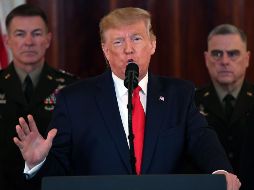 Trump informó que el ataque iraní a bases estadounidenses en Iraq no dejó bajas y que los daños materiales fueron mínimos. AFP/S. Loeb