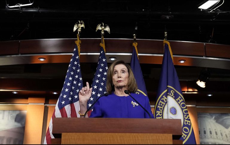 Nancy Pelosi, presidenta de la Cámara Baja. AFP/W. McNamee
