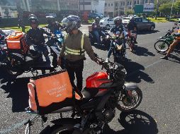 Los manifestantes denuncian que Rappi no los respalda en caso de accidente o robo. EL INFORMADOR/E. Barrera