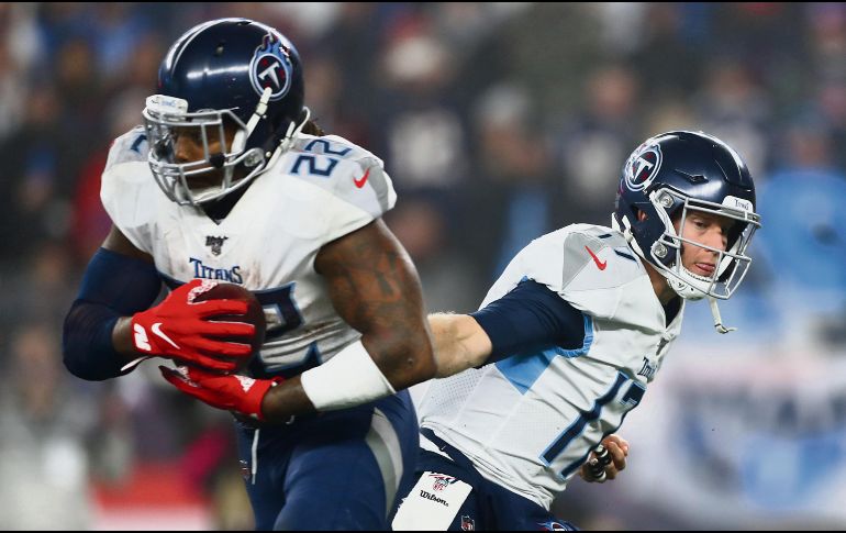 Derrick Henry (izq.) y Ryan Tannehill han sido las armas ofensivas con las que los Titans han conseguido llegar hasta estas instancias. AFP/A. Glanzman