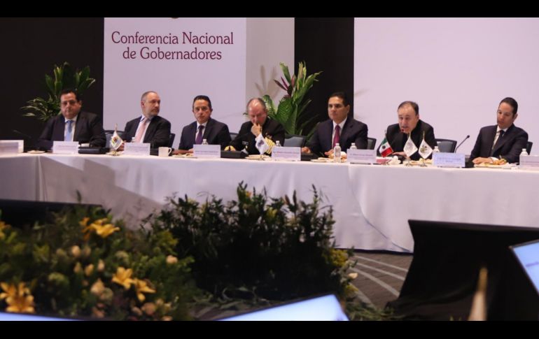 Integrantes de la Conago se reunieron previamente con el gabinete de Seguridad Pública. NTX/G. Durán