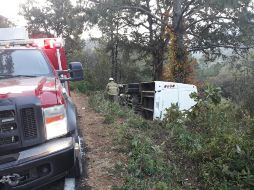 El accidente ocurrió a la  altura de El Floripondio la mañana de este jueves. ESPECIAL /