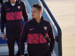 El mexicano gestiona su salida para convertirse en jugador de Los Ángeles Galaxy de la MLS. TWITTER / @SevillaFC