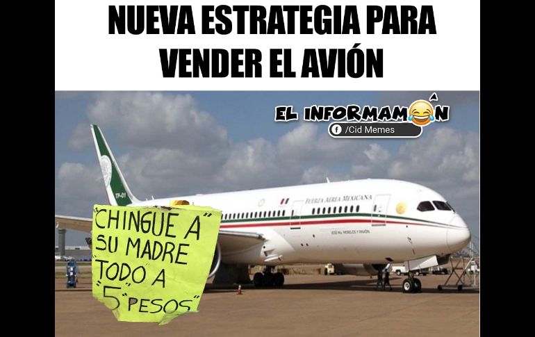 Los memes de la idea de rifar el avión presidencial