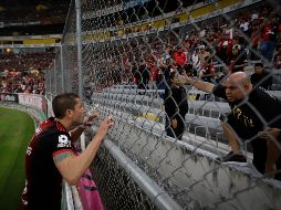 El capitán Martín Nervo pidió a los aficionados rojinegros abstenerse del grito ofensivo que sanciona la FIFA. EL INFORMADOR / F. Atilano