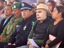 Familiares y víctimas asisteron a la ceremonia que se realizó tras cumplirse un año de la explosión de una toma clandestina en un ducto de Pemex que dejó un saldo oficial de 137 muertos en Tlahuelilpan, Hidalgo. NTX / G. Durán