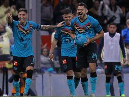 Martin celebra tras conseguir su primer gol del Clausura 2020. NOTIMEX/I. Hernández