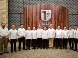 Marko Cortés acudió este domingo junto a mandatarios panistas al Informe del gobernador de Yucatán, Mauricio Vila Dosal. TWITTER@MarkoCortes