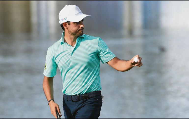 Cerca. Abraham Ancer cerró su participación en el American Express con una ronda de 63 golpes, suficiente para ubicarse en el segundo sitio del certamen. AFP © S. Dykes