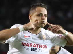 Javier “Chicharito” Hernández tuvo poca actividad con el Sevilla, con apenas 17 partidos donde marcó sólo tres goles. EFE / ARCHIVO
